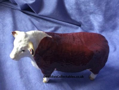 Beswick Cattle Hereford Bull quality figurine